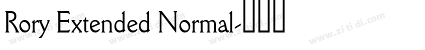 Rory Extended Normal字体转换